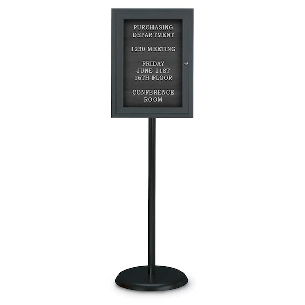 Corkboard, Triple Door, Radius Frame, 72x48", Bronze/Black